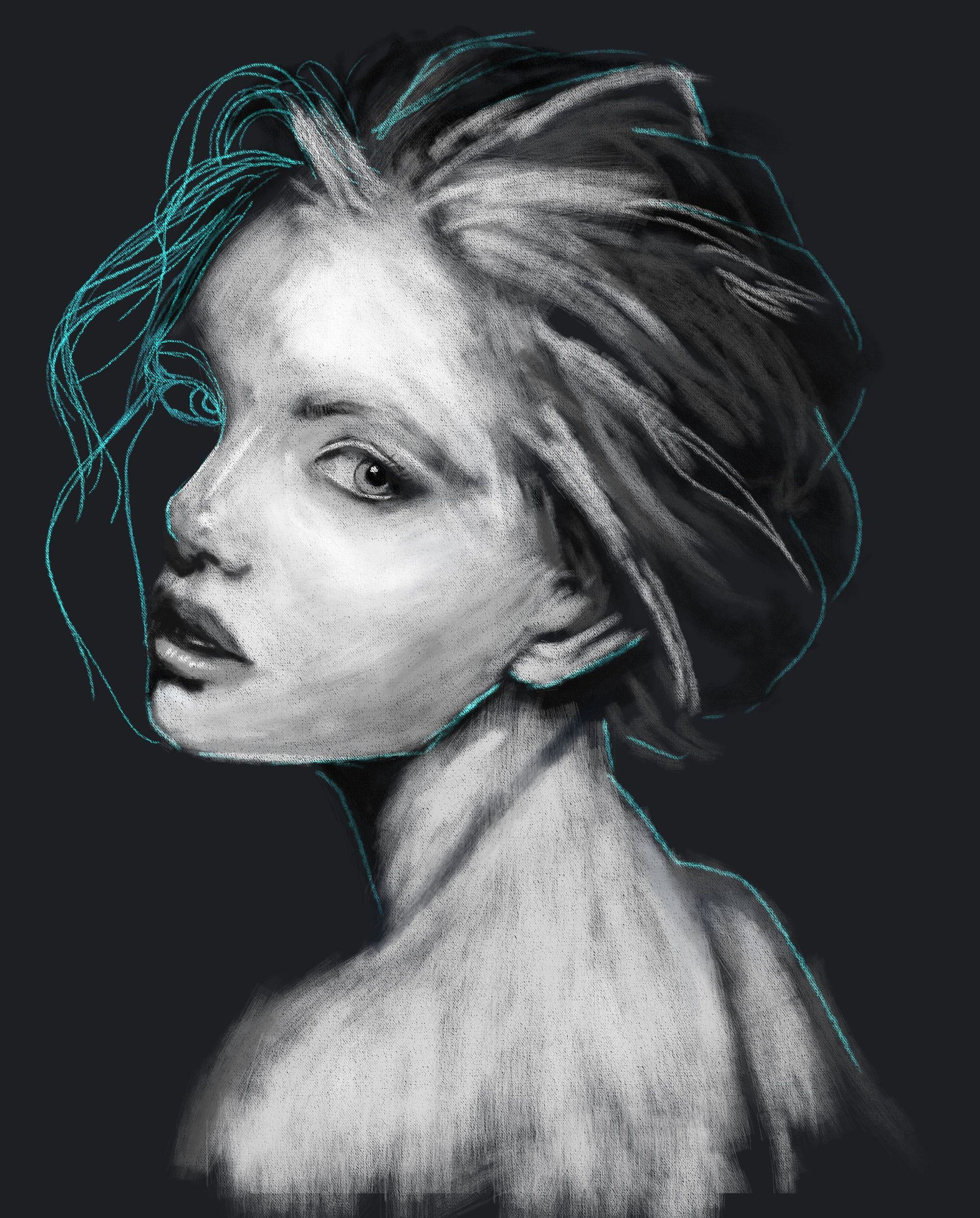 From the archives, a portrait study, circa 2021